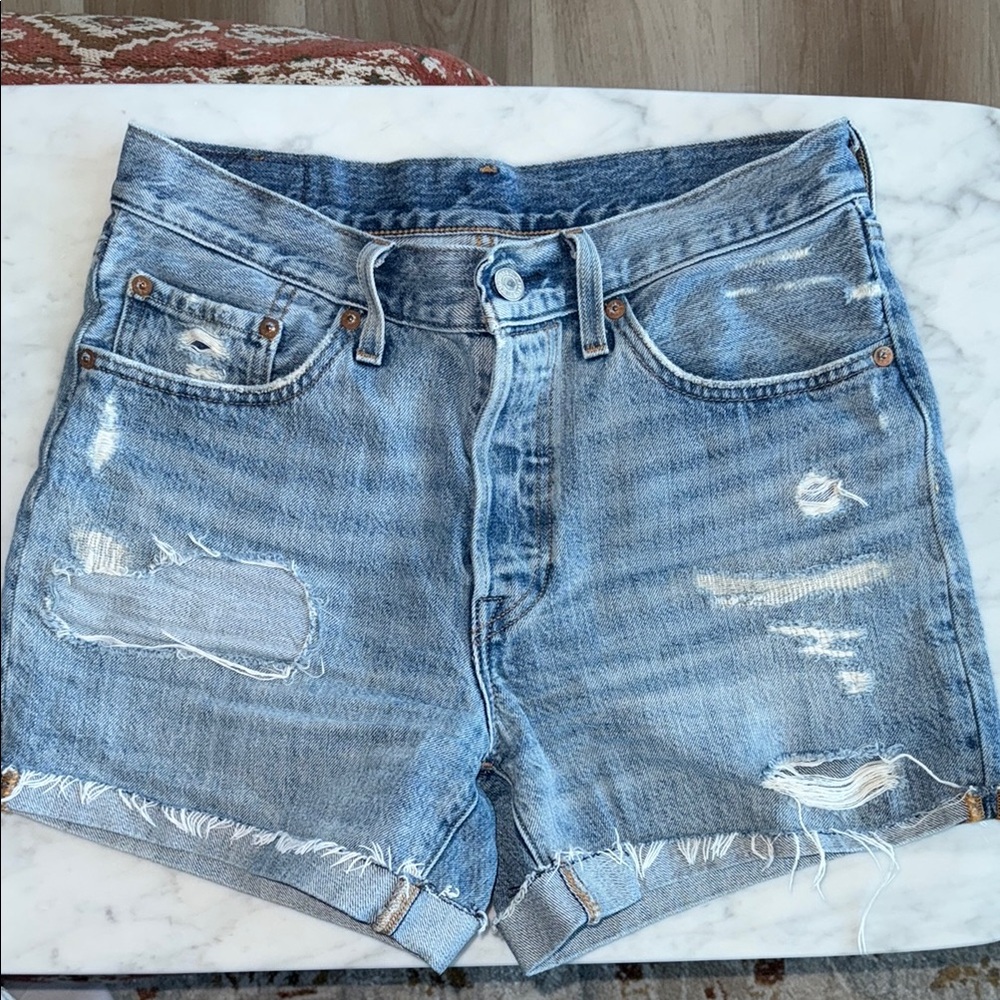 Levi’s Distressed Denim Shorts